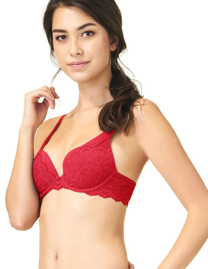 Mibra Demi Lacy Bra Bra Her own words Chinese Red 70B 