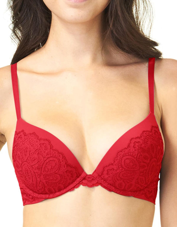 Mibra Push up Lacy Bra Bra Her own words Chinese Red 70A 