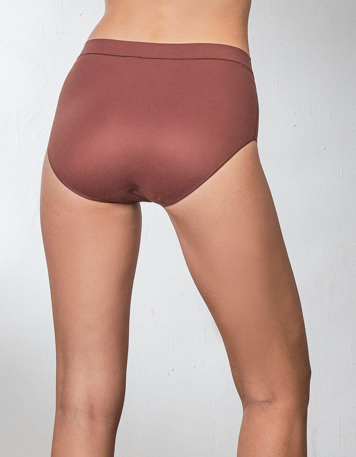 High Waist Brief Panty Panty Her own words Deep Mahogany S 