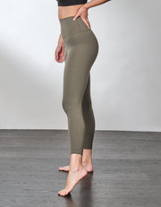 HOW- EFFORTLESS Mid Waist Cropped Sports Leggings Leggings Her own words SPORTS Medium Forest S 