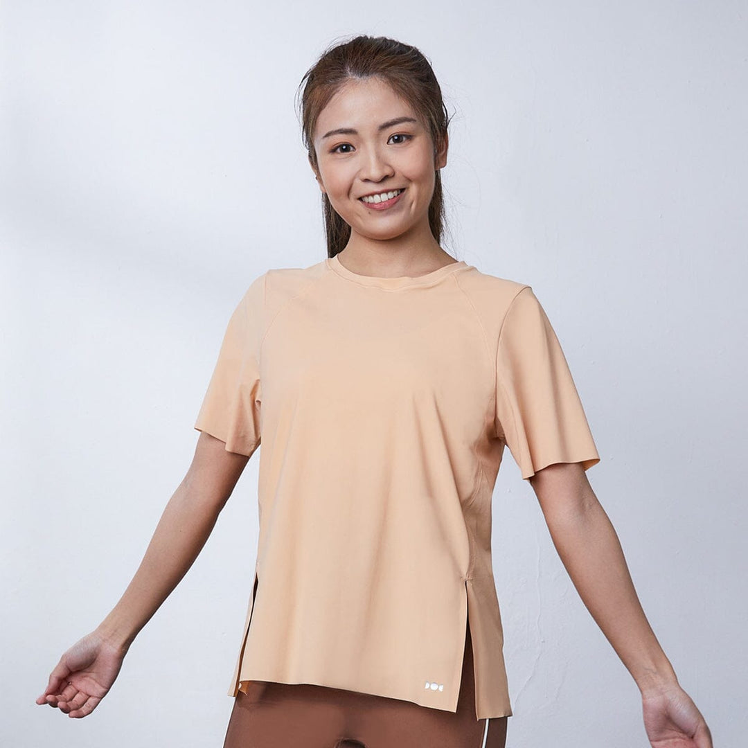 HOW-AIRY Ultra-breathable Cool Touch Quick Dry Short Sleeve Tee Regular Tops Her own words SPORTS 