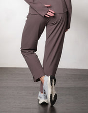 HOW- STAYDRY Mid-Waist Cool Touch Ankle Jogger Leggings Her own words SPORTS Elephant Grey S 