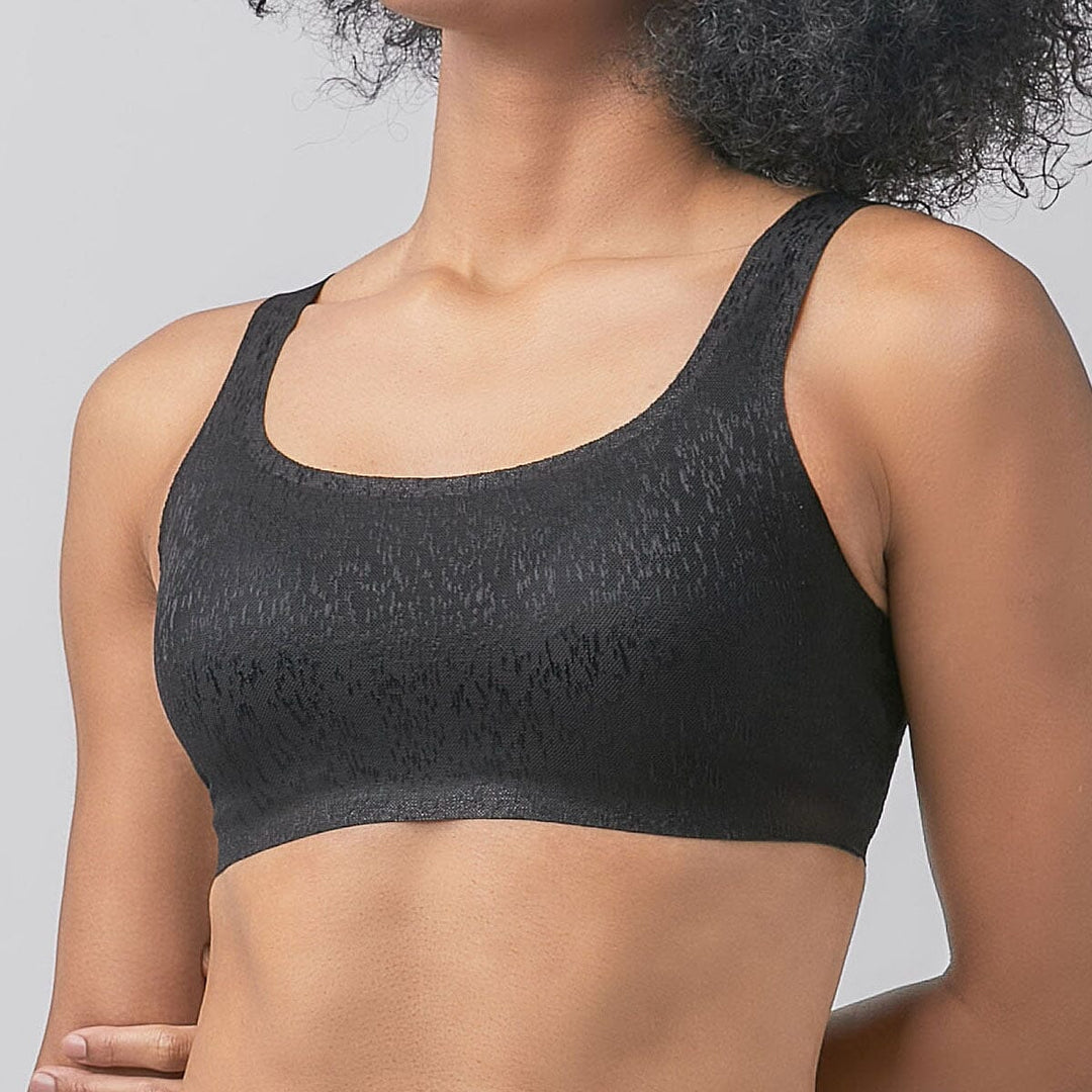 Invisible Lightmesh REextraSkin™ Bra Top Bra Her Own Words Black M 