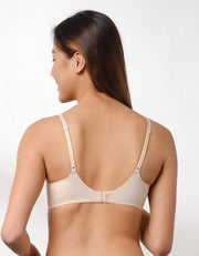 AIRY REextraSkin™ REsiltech™ Wing Light Push Up Adjustable Bralette Bra Her own words Pumice Stone XS (70A-B) 