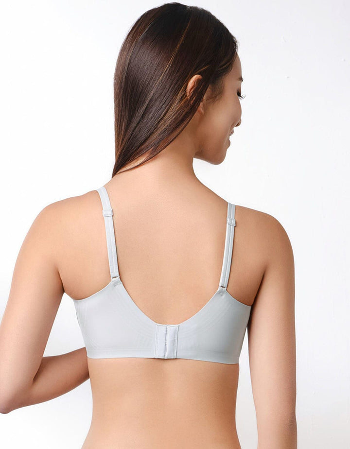 Airy REwickMax™ & REsiltech™ Ultra-breathable Plunge Light Push Up Bra Bra Her own words Gray Dawn 70A 