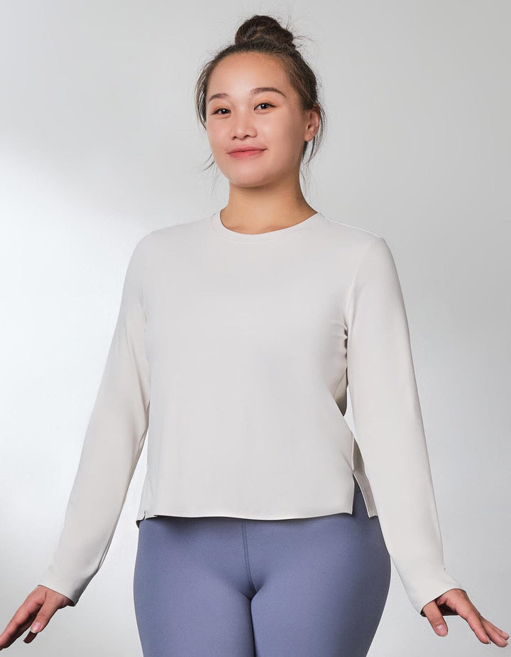 HOW- EFFORTLESS Yoga Long Sleeve Cropped Top Tops Her own words SPORTS 