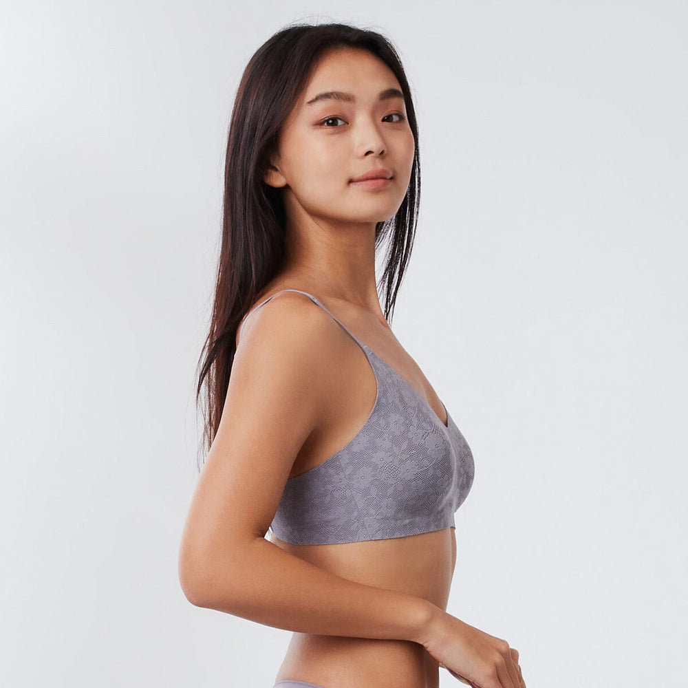 Invisible Lightmesh REextraSkin™ W-Shape support Bralette Bra Her Own Words Quicksilver XS 