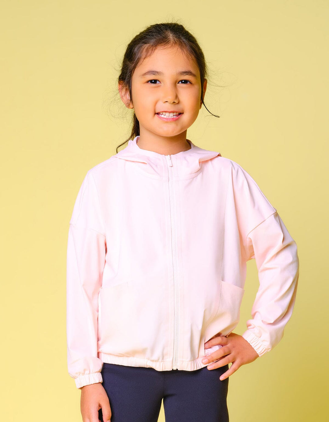 Kids HOW-STAYDRY UV Protection Cool Touch Quick Dry Running Jacket Jacket Her own words 