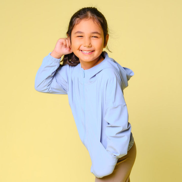 Kids HOW-STAYDRY UV Protection Cool Touch Quick Dry Running Jacket Tops Her own words 