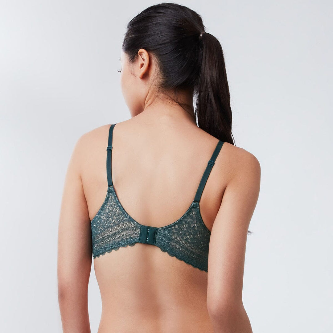 Sustainable REherbafoam™ Plunge Push Up Lace Bra Bra Her Own Words 