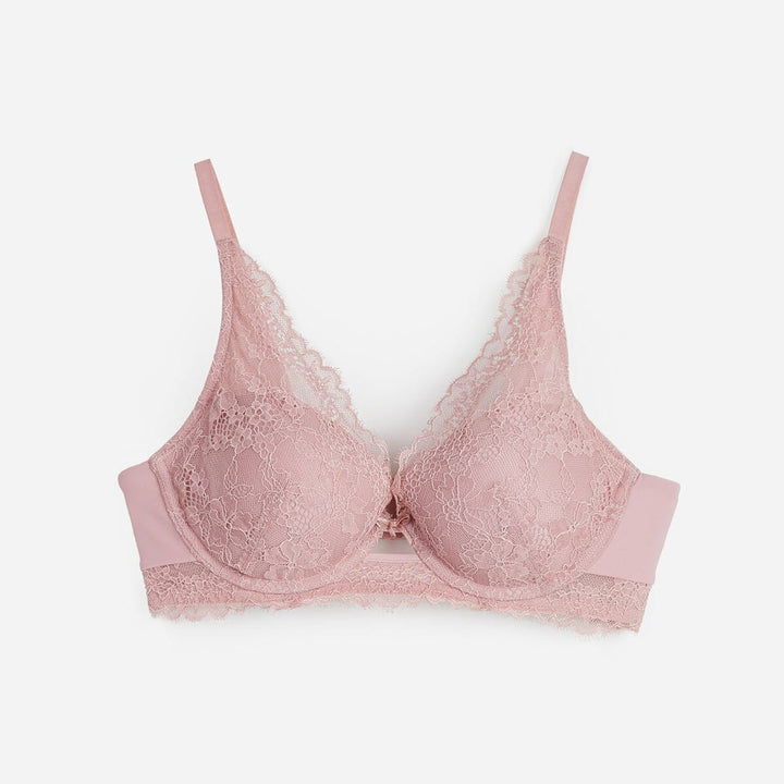 Sustainable REherbafoam™ Plunge Push Up Lace Bra Bra Her Own Words 