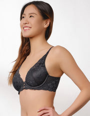 Stylist REmarshmallowPad™ REherbafoam™ Plunge Medium Push Up Lace Bra Bra Her own words India Ink 70B 