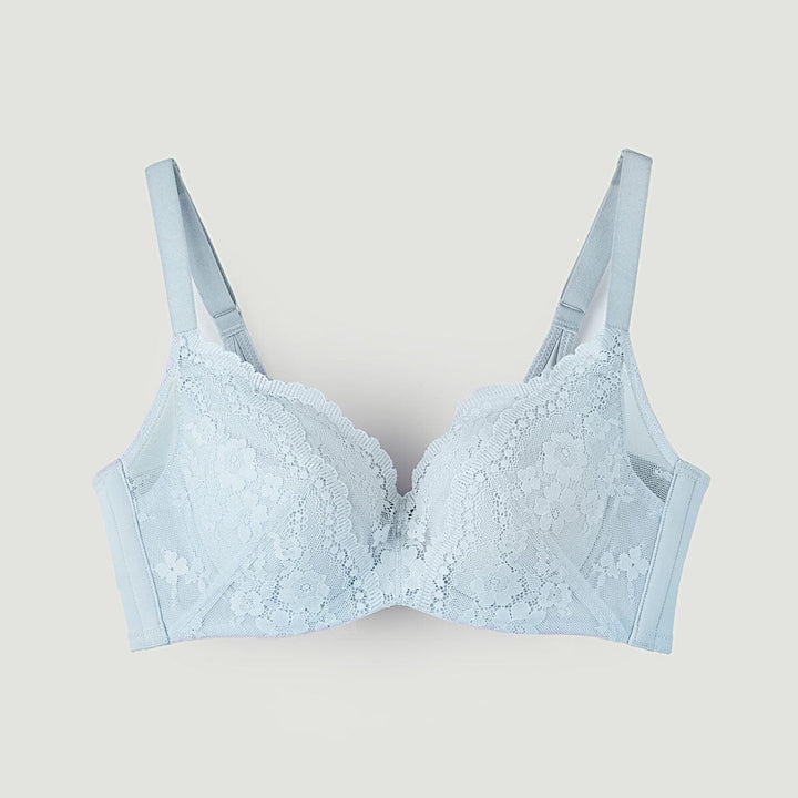 Sustainable REherbafoam??? Slim-cut & Cushioned Sling Push Up Lace Bra Bra Her Own Words Arctic Ice 70B 