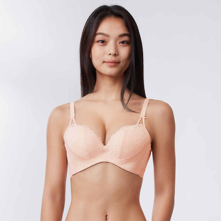 Sustainable REherbafoam™ W-Shape support Butterfly Push Up Lace Bra Bra Her Own Words 