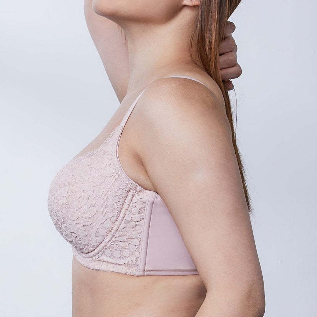 Solution Butterfly Lightly Lined Lace Bra Bra Her Own Words Pink Whip 75D 