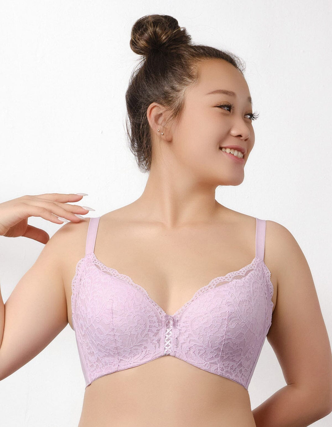 SOLUTION REsiltech™ Wing Perfect Shape Wire Push Up Bra Bra Her own words Float Mauve 70B 