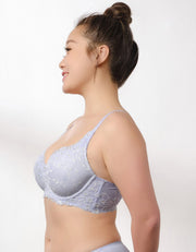 Stylist REmarshmallowPad™ REherbafoam™ Lightly Lined Lace Bra Bra Her own words Xeono Blue 75C 