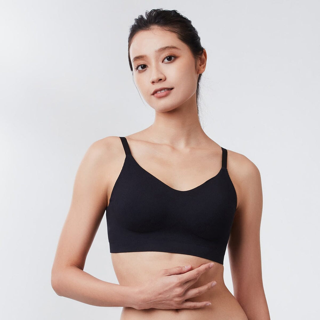 Sustainable REherbafoam??? & REextraSkin??? W-Shape Support Seamless Knit Bra Top Bra Her Own Words 