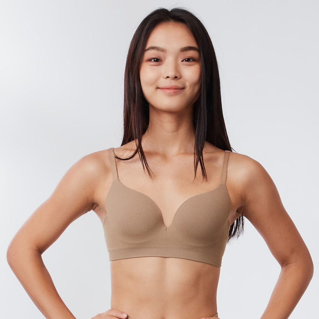 Sustainable REherbafoam??? & REextraSkin??? W-Shape Support Seamless Knit Lightly Lined Bra Bra Her Own Words 