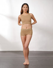 Invisible REherbafoam™ REextraSkin™ W-Shape Support High Neck Longline Knit Bra Top Bra Her own words 
