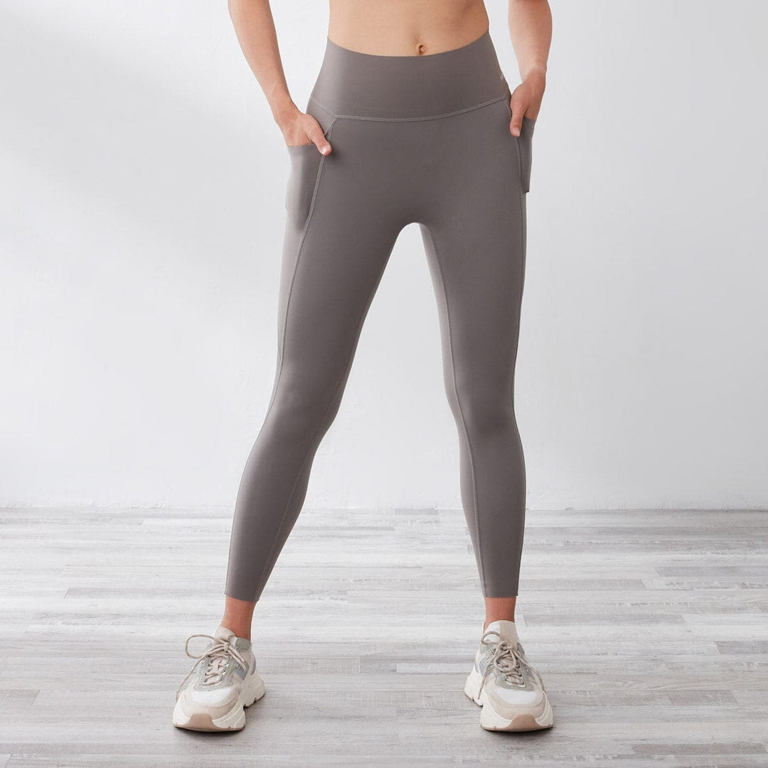 Mid-Waist Float UV Protection Cropped Petite Sports leggings Leggings Her own words SPORTS Gunmetal S 