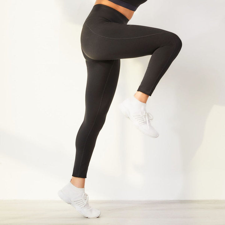 High-Waist No Front Seam Full Length Sports Leggings Leggings Sweat Float 