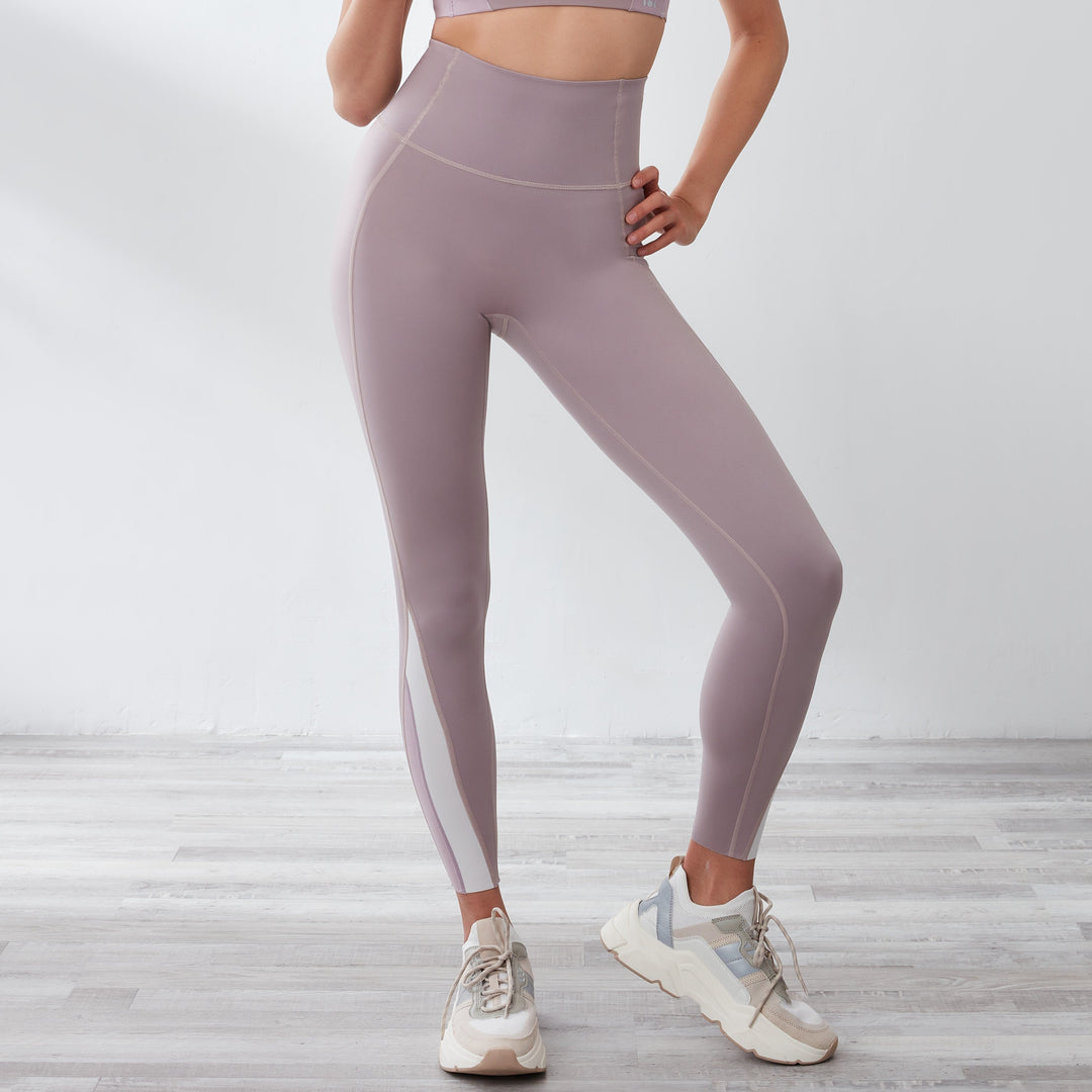 Super High-Waist Hold UV Protection Contrast Full length Sports leggings Leggings Her own words SPORTS Deauville Mauve S 